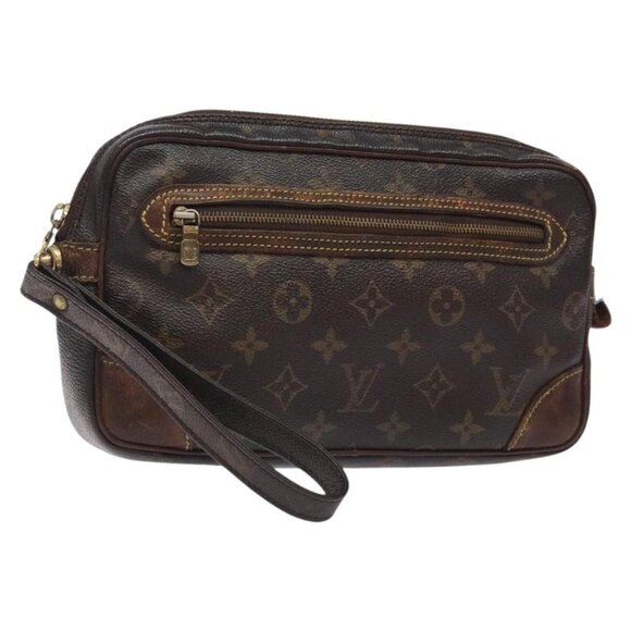 LOUIS VUITTON Monogram Marly Dragonne GM Clutch Bag - Picture 1 of 16